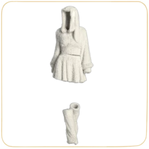 مدل سه بعدی لباس زنانه کت دامن پشمی C01N002