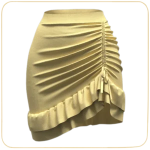 مدل سه بعدی لباس زنانه دامن چین دار C01N003