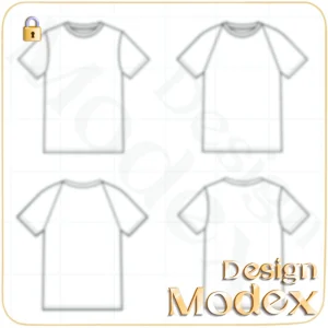 پک تی شرت فلت لایه باز برای طراحی لباس  F02EP001