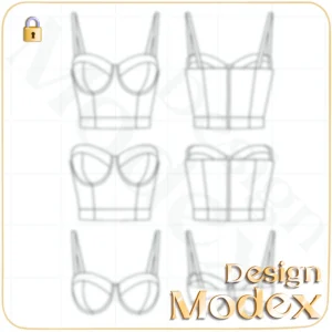 پک کراپ تاپ فلت لایه باز برای طراحی لباس  F03EP001