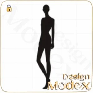 فیگور خطی لایه باز برای طراحی لباس  F01FIG005
