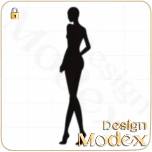 فیگور خطی لایه باز برای طراحی لباس  F01FIG006