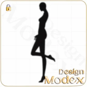 فیگور خطی لایه باز برای طراحی لباس  F01FIG007