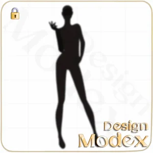 فیگور خطی لایه باز برای طراحی لباس  F01FIG008
