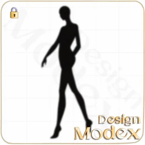 فیگور خطی لایه باز برای طراحی لباس  F01FIG012