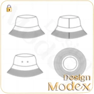 کلاه باکت فلت لایه باز  برای طراحی لباس  F05A001