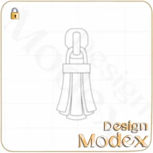 سرزیپ فلت لایه باز  برای طراحی لباس F07Z003