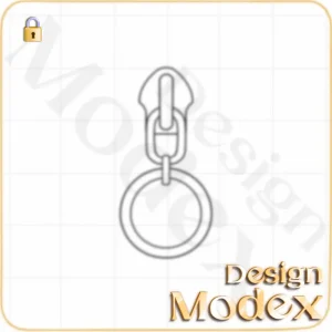 سرزیپ فلت لایه باز  برای طراحی لباس F01ZP000N017