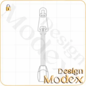 سرزیپ فلت لایه باز  برای طراحی لباس F01ZP007N001