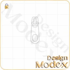 سرزیپ فلت لایه باز  برای طراحی لباس F01ZP008N002
