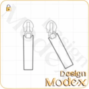 سرزیپ فلت لایه باز  برای طراحی لباس F01ZP019N001
