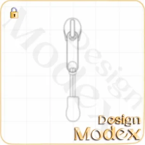 سرزیپ فلت لایه باز  برای طراحی لباس F01ZP021N001