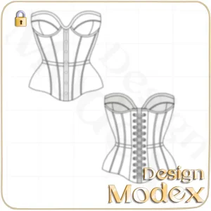 کرست فلت لایه باز برای طراحی لباس  F05EP001