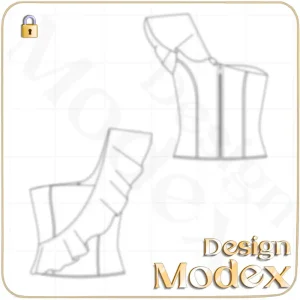 کراپ تاپ فلت لایه باز برای طراحی لباس F07E001