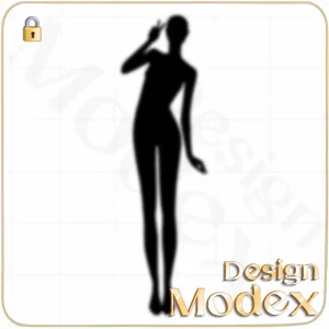 فیگور خطی لایه باز برای طراحی لباس F07FIG002