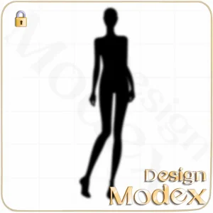 فیگور خطی لایه باز برای طراحی لباس F07FIG003