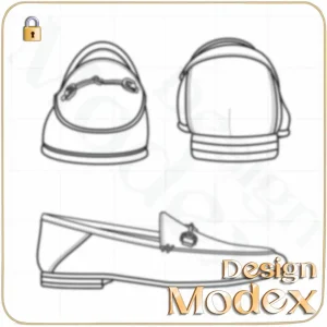 کفش کالج فلت لایه باز  برای طراحی لباس F07K001