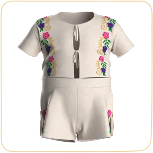 مدل سه بعدی بلوز شلوار دخترانه C01N026