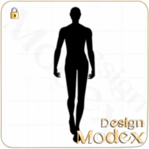 فیگور خطی مردانه لایه باز F01FIG017 برای طراحی لباس