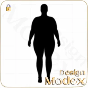 فیگور خطی زنانه لایه باز F01FIG019 برای طراحی لباس