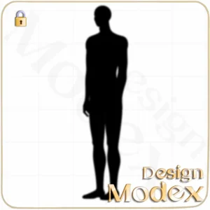 فیگور خطی مردانه لایه باز F02FIG001 برای طراحی لباس