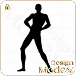 فیگور خطی مردانه لایه باز F02FIG002 برای طراحی لباس