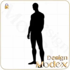 فیگور خطی مردانه لایه باز F06FIG001 برای طراحی لباس