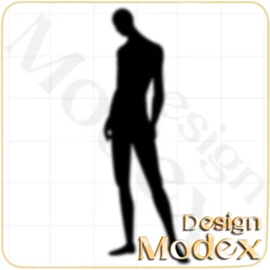 فیگور خطی مردانه لایه باز F06FIG002 برای طراحی لباس