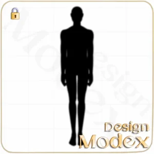 فیگور خطی مردانه لایه باز F06FIG004 برای طراحی لباس