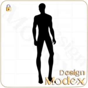 فیگور خطی مردانه لایه باز F06FIG005 برای طراحی لباس