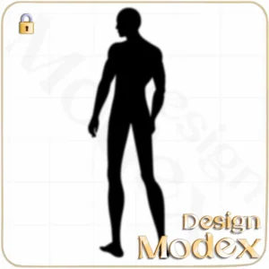 فیگور خطی مردانه لایه باز F06FIG006 برای طراحی لباس