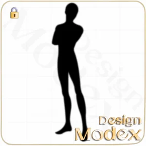 فیگور خطی مردانه لایه باز F06FIG007 برای طراحی لباس