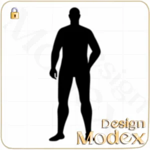 فیگور خطی مردانه لایه باز F07FIG011 برای طراحی لباس