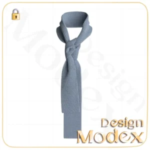 مدل سه بعدی دستمال گردن C12N018 برای فریلنسرهای طراحی لباس