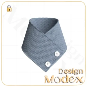 مدل سه بعدی دستمال گردن C12N021 برای فریلنسرهای طراحی لباس