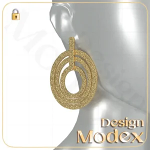 مدل سه بعدی گوشواره C12N040 برای فریلنسرهای طراحی لباس