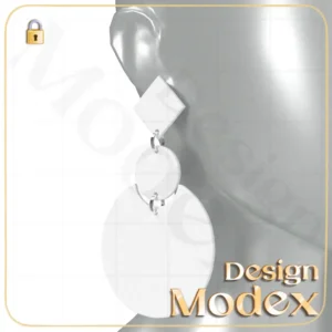 مدل سه بعدی گوشواره C12N041 برای فریلنسرهای طراحی لباس