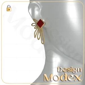 مدل سه بعدی گوشواره C12N043 برای فریلنسرهای طراحی لباس