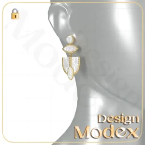 مدل سه بعدی گوشواره C12N044 برای فریلنسرهای طراحی لباس