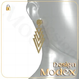 مدل سه بعدی گوشواره C12N045 برای فریلنسرهای طراحی لباس