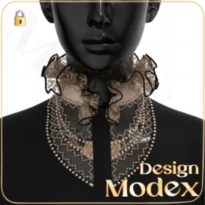 مدل سه بعدی یقه ایستاده زنانه C08N029 برای فریلنسرهای طراحی لباس