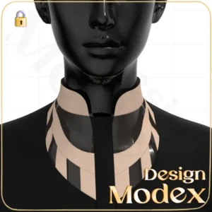 مدل سه بعدی یقه ایستاده زنانه C08N030 برای فریلنسرهای طراحی لباس