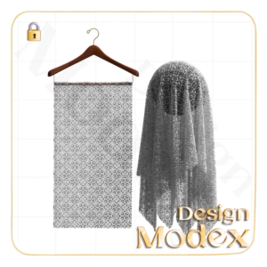 متریال پارچه گیپور گلدار C11N009 برای لباسهای سه بعدی