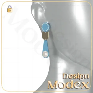 مدل سه بعدی گوشواره C12N046 برای فریلنسرهای طراحی لباس