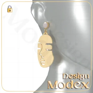 مدل سه بعدی گوشواره C12N048 برای فریلنسرهای طراحی لباس