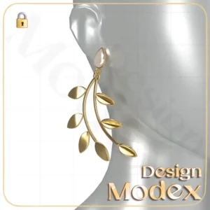 مدل سه بعدی گوشواره C12N049 برای فریلنسرهای طراحی لباس