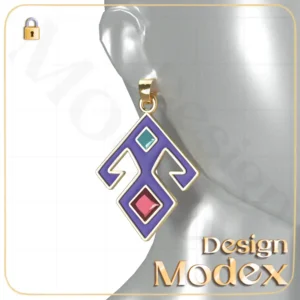 مدل سه بعدی گوشواره C12N050 برای فریلنسرهای طراحی لباس