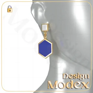 مدل سه بعدی گوشواره C12N051 برای فریلنسرهای طراحی لباس