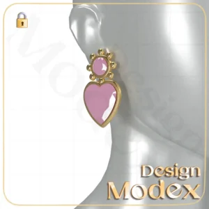 مدل سه بعدی گوشواره C12N052 برای فریلنسرهای طراحی لباس