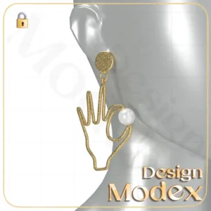 مدل سه بعدی گوشواره C12N054 برای فریلنسرهای طراحی لباس